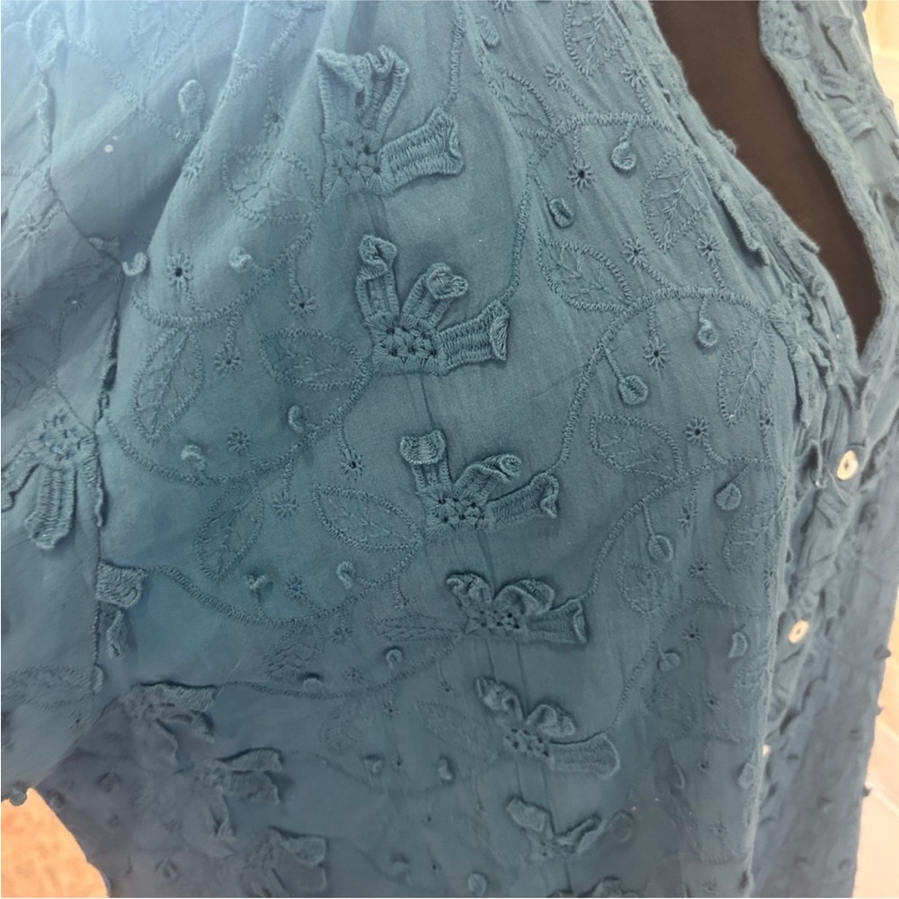 Anthropologie Seen Worn Kept Kathryn Textured Women's Top sz 12 Large - Picture 4 of 6